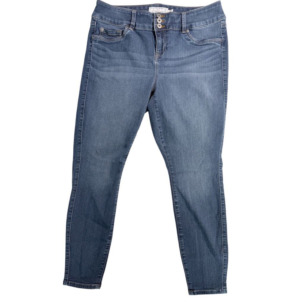 Torrid Jegging Jeans Womens 16R Blue Denim Skinny Stretch Triple Button